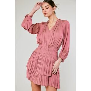 Current Air Aurelie Pleated Mini Dress